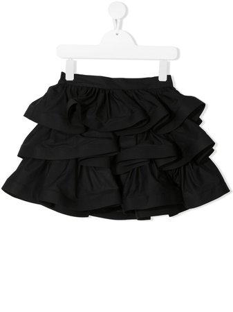 Shop black Elisabetta Franchi La Mia Bambina fully-ruffled mini skirt with Express Delivery - Farfetch