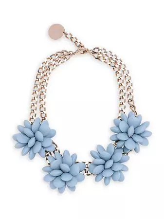 Shop Carolina Herrera Goldtone & Resin Flower Necklace | Saks Fifth Avenue