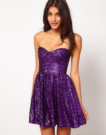 ASOS Strapless Prom Dress in Sequin