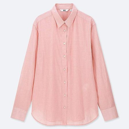 Women's Soft Cotton Striped Long-sleeve Shirt