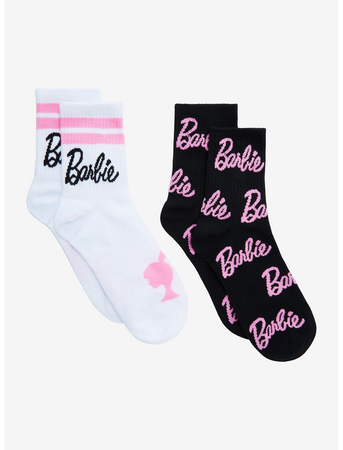 Barbie Logo Silhouette Crew Socks 2 Pair | Hot Topic | $10.90