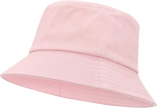 Durio Pink Bucket Hat Bucket Hats for Women Teens Travel Summer Womens Bucket Hat Packable Beach Sun Hat D Pink at Amazon Women’s Clothing store