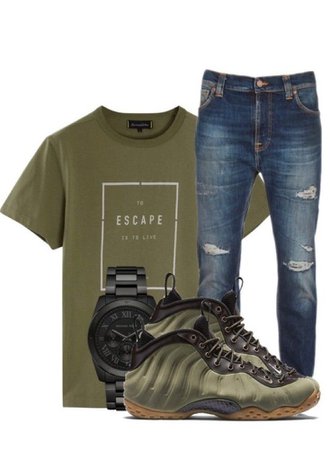 army green outfit