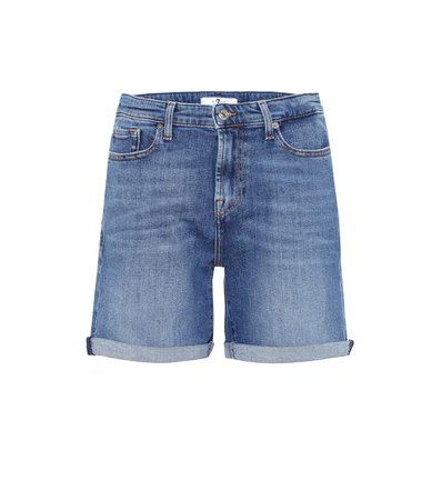 7 For All Mankind Boy high-rise denim shorts