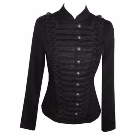 Victorian Black Gothic Military SteamPunk Indie Jacket Coat