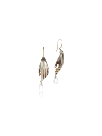 sterling silver crystal hand earrings jewelry