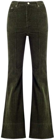 Amapô high waist velvet flared trousers