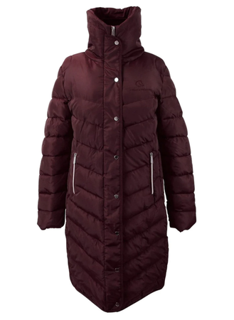 burgundy coat