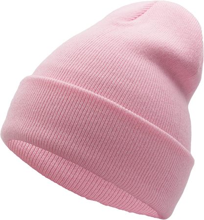 Unisex Knit Soft Warm Cuffed Beanie Hat Winter Camo Hats for Men Women (Light Pink) at Amazon Men’s Clothing store