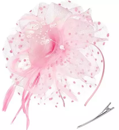 pink feather bow headband - Google Search