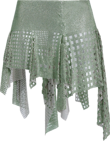 ludovic de saint sernin crystal mesh skirt