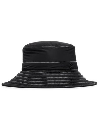 Black & white Maison Michel Charlotte bucket hat - Farfetch