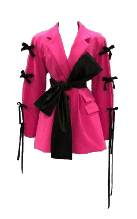 @lollialand- pink and black bow blazer