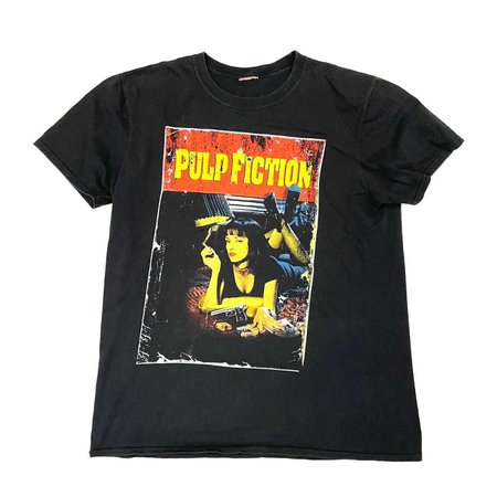 Pulp Fiction tee T-shirt big logo vintage 90s Size... - Depop