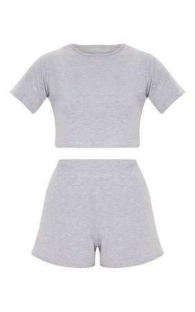 Grey Basic Pj Set | Nightwear & Onesies | PrettyLittleThing USA