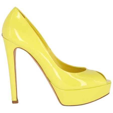Dior Patent Leather Lemon Heels