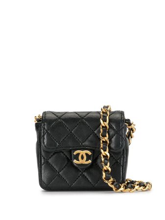 Chanel Pre-Owned 1990 Quilted CC Mini Bag - Farfetch