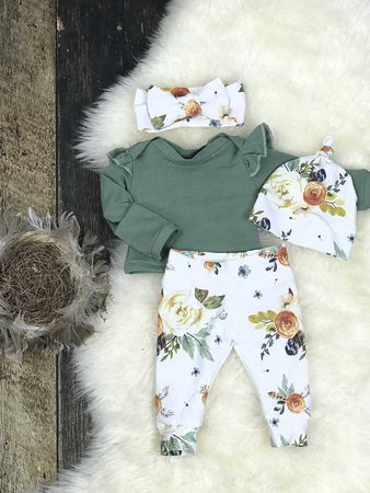 Newborn Girl Coming Home Outfit Baby Girl Take Home Outfit in
