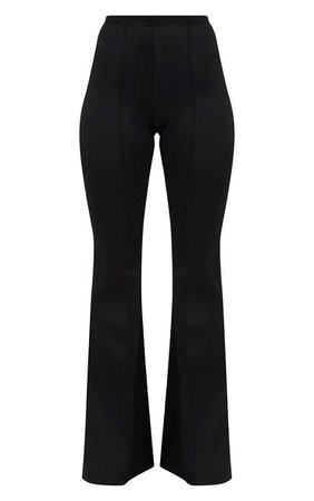 Black High Waist Extreme Flare Long Leg Trousers | PrettyLittleThing