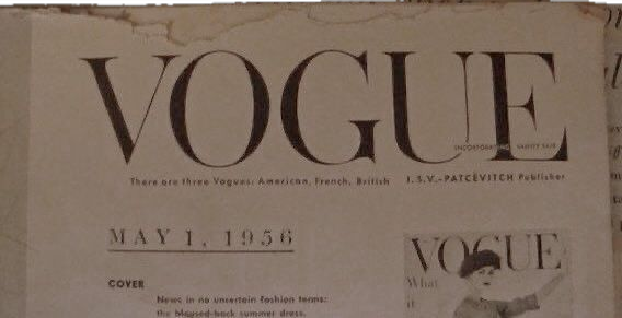 vogue vintage magazine cutout paper