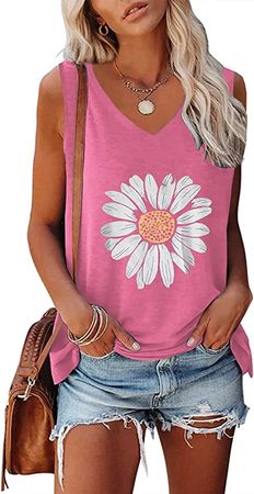Womens Tank Tops Sleeveless Yoga Shirts Summer Tops Loose Fit Running Athletic Shirts at Amazon Women’s Clothing store