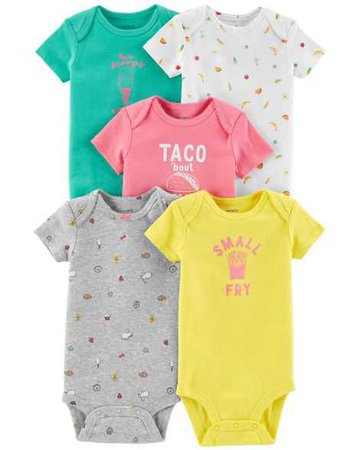 Baby Girl 5-Pack Food Original Bodysuits | Carters.com