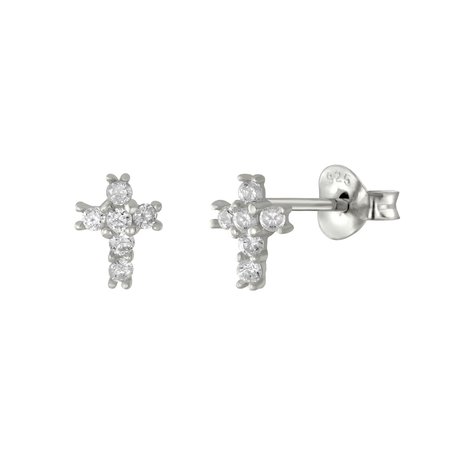 Divine Cross Stud Earrings – J&CO Jewellery