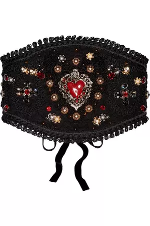 DOLCE&GABBANA : SS2015 Embellished lace and leather waist belt | Sumally
