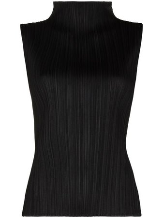 Shop Pleats Please Issey Miyake high neck plissé top with Express Delivery - FARFETCH