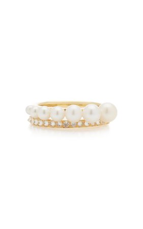Diamond Pearl Mitosis Ring By Lauren X Khoo | Moda Operandi