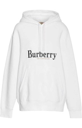 BURBERRY Embroidered Logo Jersey Hoodie $437