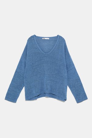 KNIT V - NECK SWEATER-View all-KNITWEAR-WOMAN | ZARA United States