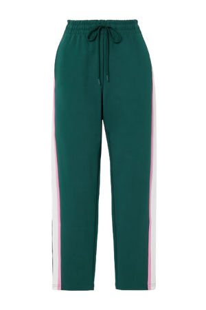 The Upside Franca striped organic cotton-jersey track pants