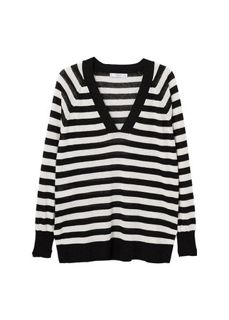 MANGO Striped linen sweater