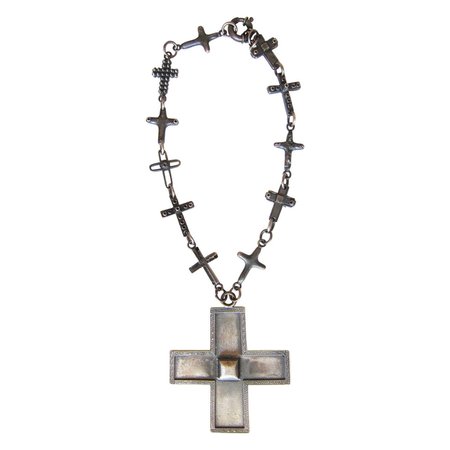 Gianni Versace Massive Cross Necklace 1990's For Sale at 1stdibs