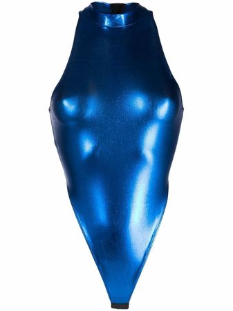 Shop Maison Close Blue Angel string bodysuit with Express Delivery - FARFETCH
