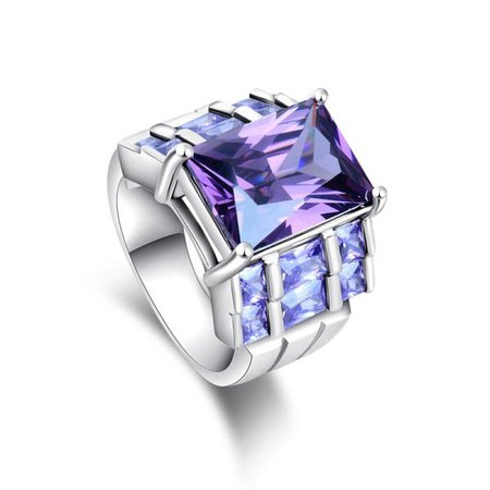 Dark Purple Zircon Royal Ring - Jeuvie - Jewelry & accessories