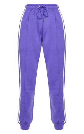 Purple Double Side Stripe Joggers | PrettyLittleThing USA
