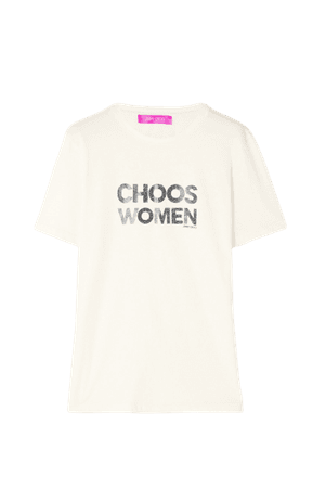 JIMMY CHOO International Women’s Day printed organic cotton-jersey T-shirt