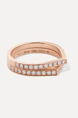 Rose gold Antifer 18-karat rose gold diamond ring | Repossi | NET-A-PORTER