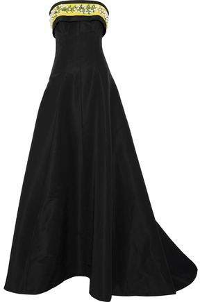 Strapless Embellished Silk-faille Gown