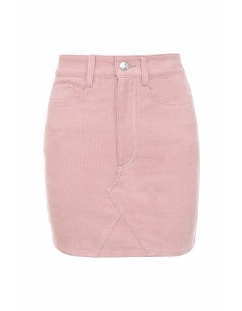 'BE SEEN' Pink Corduroy Mini Skirt