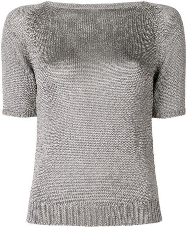 fitted silhouette knitted top