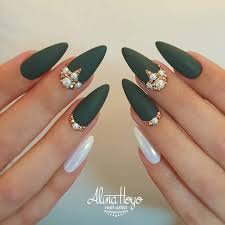 forest green nails for prom - Google Search
