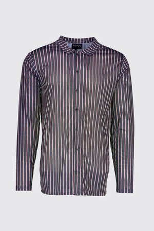 Long Sleeve Stripe Shirt | Boohoo