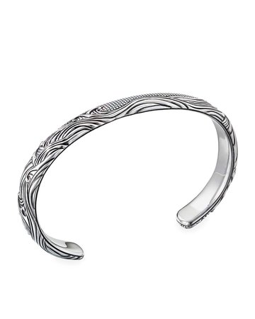 David Yurman Waves Silver Cuff Bracelet