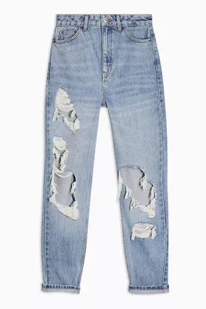 Bleach Super Rip Mom Tapered Jeans | Topshop