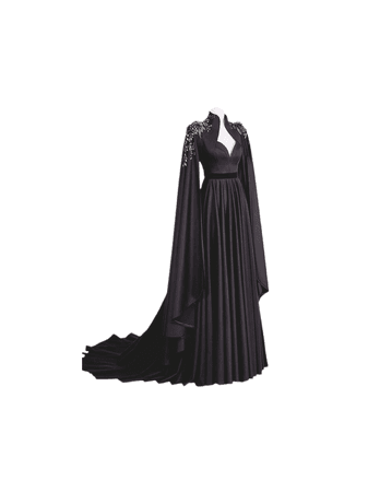 formal black dress evil queen aesthetic