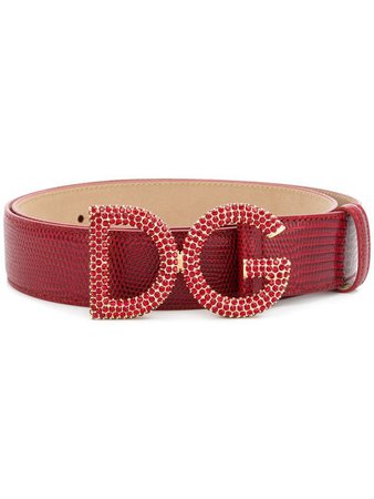Dolce & Gabbana Cinturón Con Hebilla De Logo Con Cristales - Farfetch