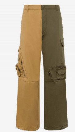 Moschino | Matt Satin Two-Tone Cargo Trousers